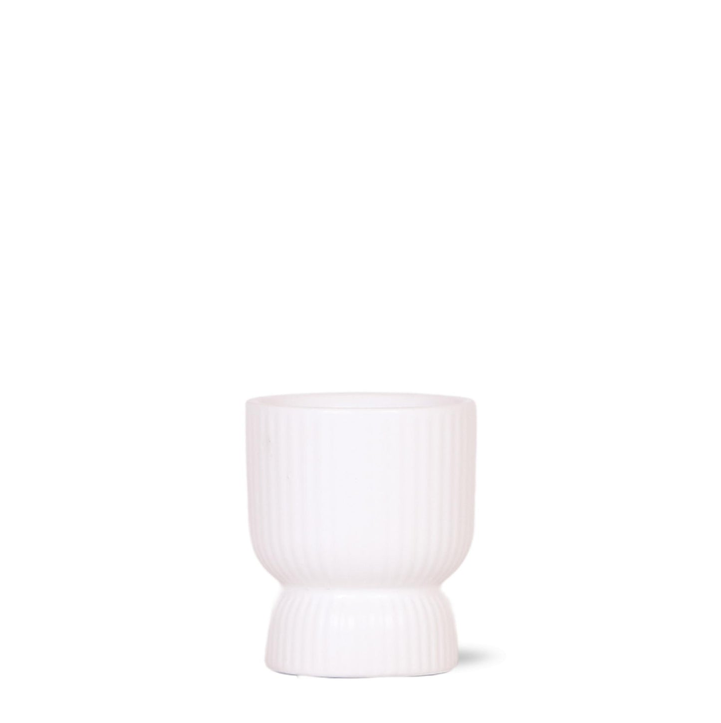 Ziertopf Diabolo weiß