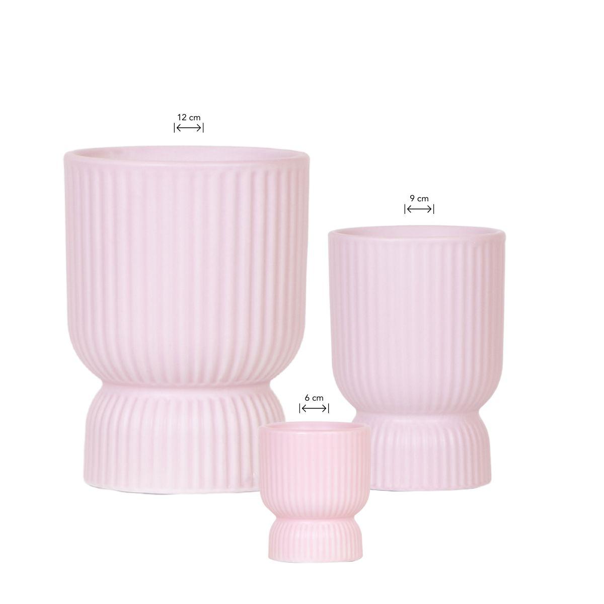 3 x Ziertopf Diabolo rosa