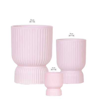 3 x Ziertopf Diabolo rosa