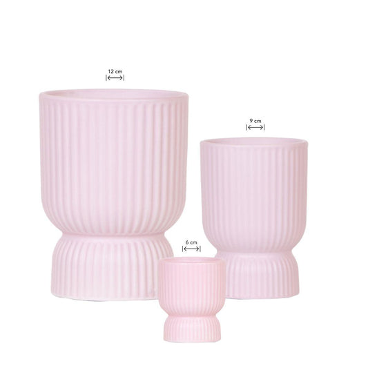 3 x Ziertopf Diabolo rosa