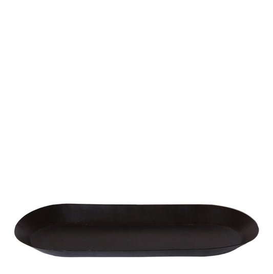 Ovales Tablett aus Metall