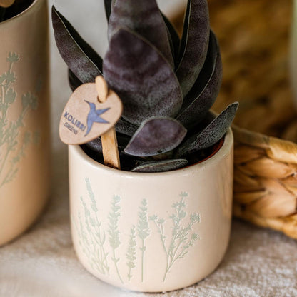 Ziertopf Floral hellblau