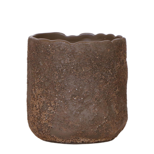 Ziertopf Moon braun