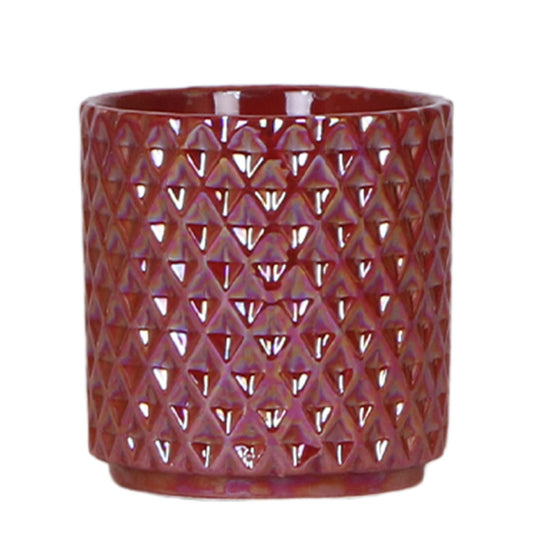 Ziertopf Pearl rot