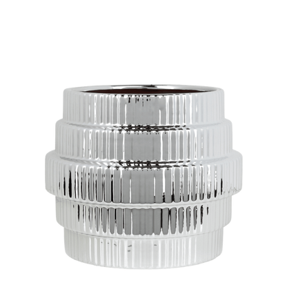 Kolibri Home | Allure Empire Shiny Übertopf - Silber - Ø9cm
