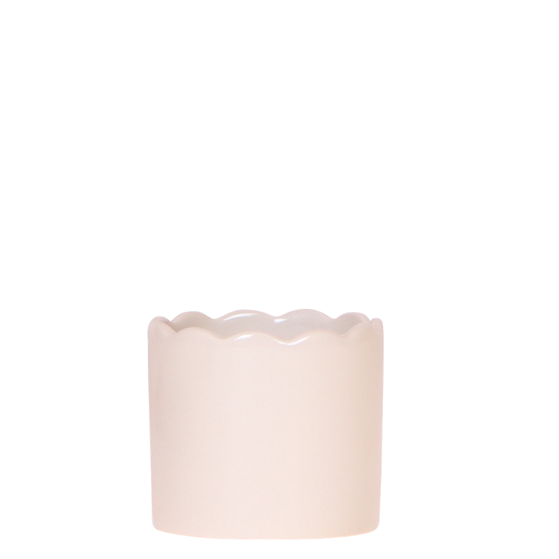 Kolibri Home | Curve Übertopf - Wit - Ø6cm