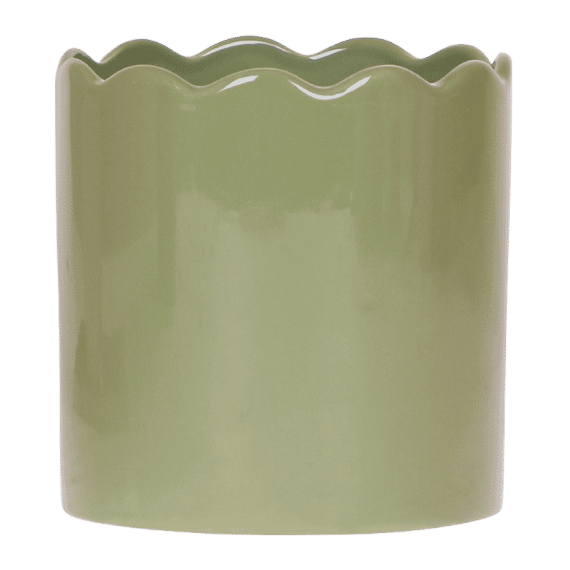Kolibri Home | Curve Übertopf - Groen - Ø12cm