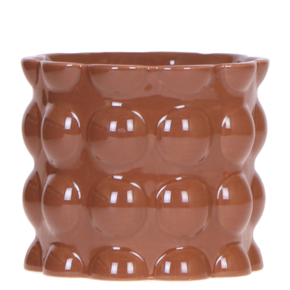 Kolibri Home | Cotton Shine Übertopf - Brown - Ø12cm