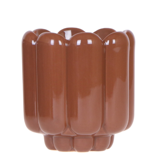 Kolibri Home | Retro Shine Übertopf - Brown - Ø9cm