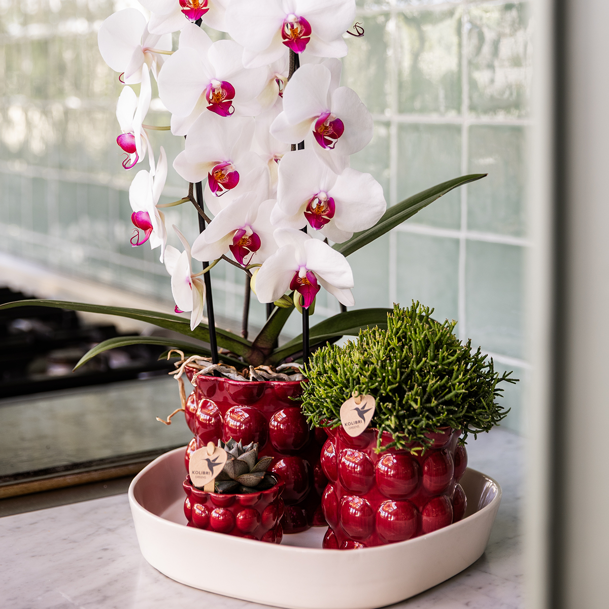 Kolibri Home | Cotton Shine Übertopf - Red - Ø12cm
