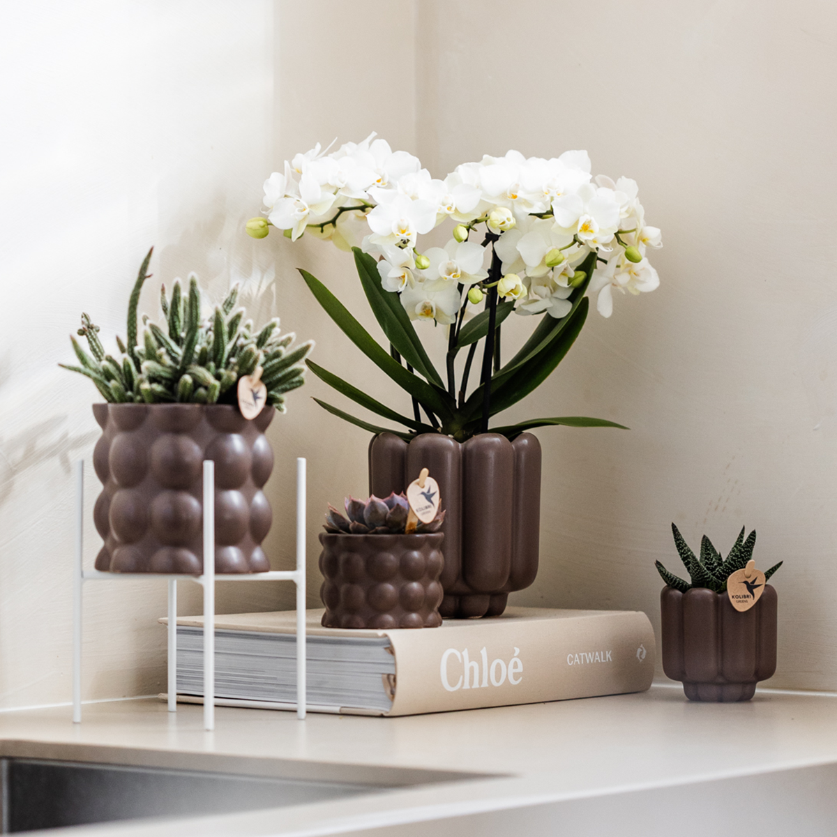 Kolibri Home | Cotton sierpot - Brown - Ø6cm