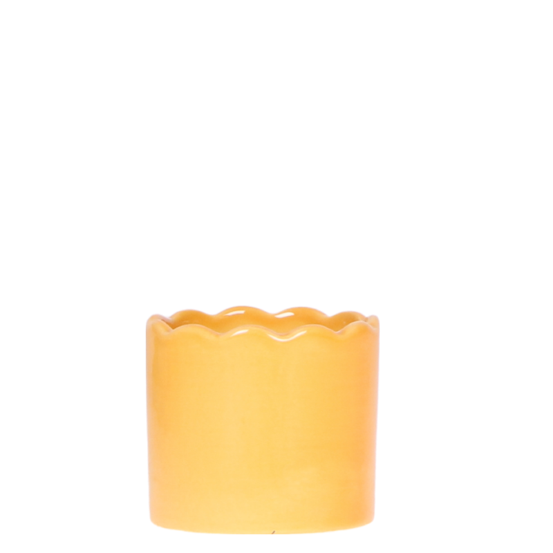 Kolibri Home | Curve Übertopf - Mosterdgeel - Ø6cm
