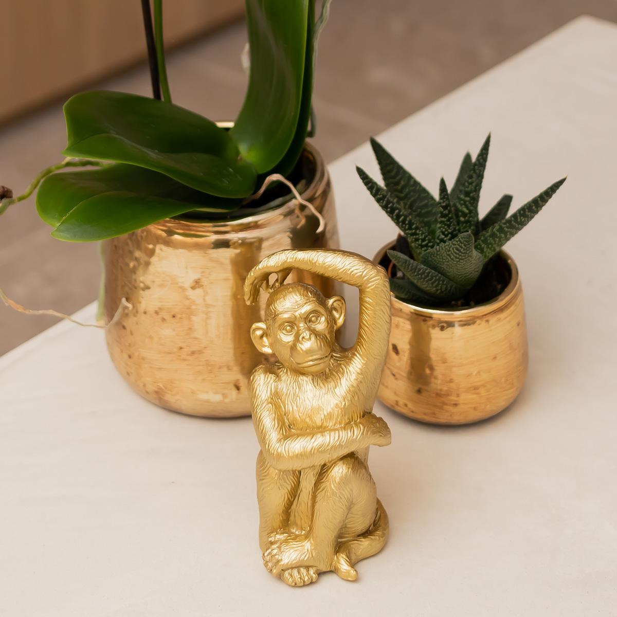Kolibri Home | Luxuriöser Blumentopf - Goldener Keramiktopf - Ø9cm
