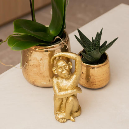 Kolibri Home | Luxuriöser Blumentopf - Goldener Keramiktopf - Ø9cm