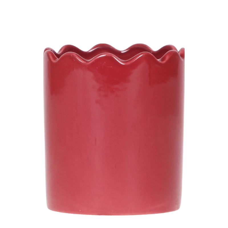 Kolibri Home | Curve Übertopf - Rood - Ø9cm