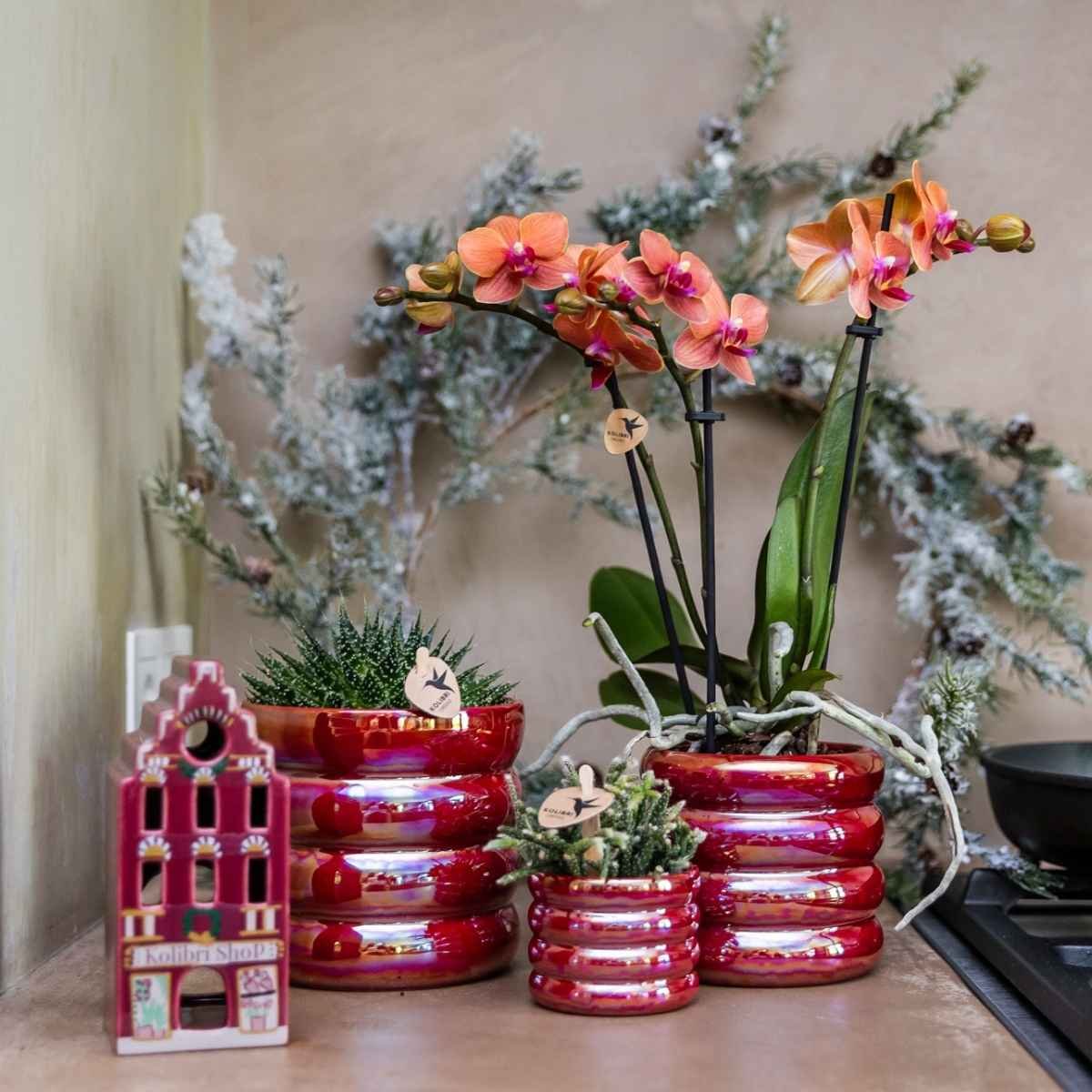 Kolibri Home | Glow Übertopf - Rot - Ø12cm