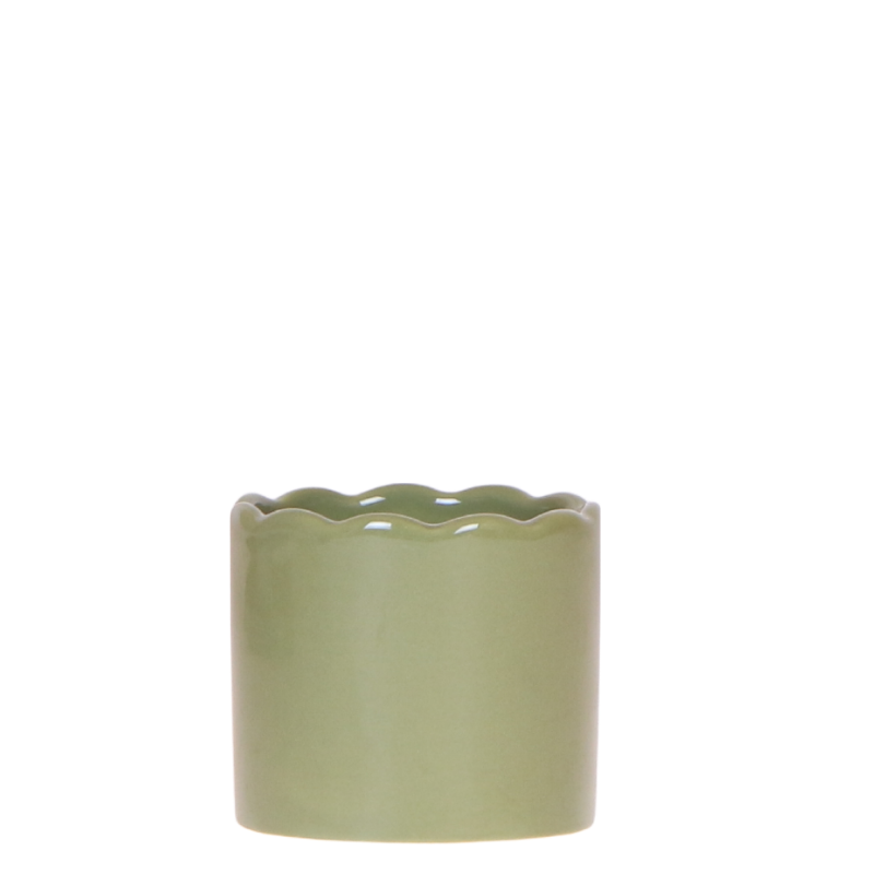 Kolibri Home | Curve Übertopf - Groen - Ø6cm