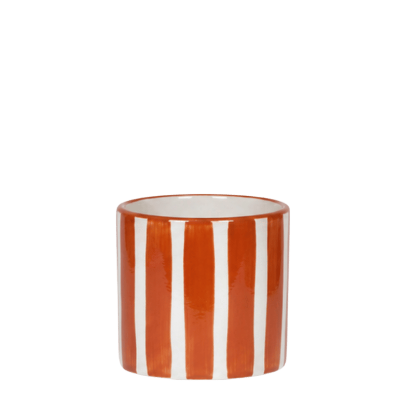 Kolibri Home | Painted Stripe Übertopf - Orange - Ø6cm