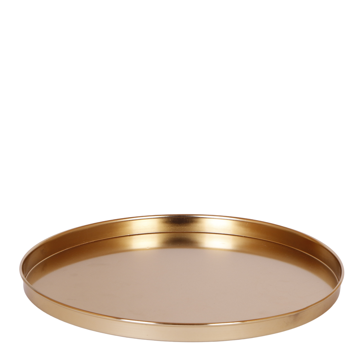 Kolibri Home | Dekorative Tablett - Rundes goldenes Tablett Ø30cm