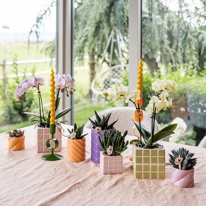 Kolibri Home | Candy Dekotopf | Hoch - Peach - Ø6cm