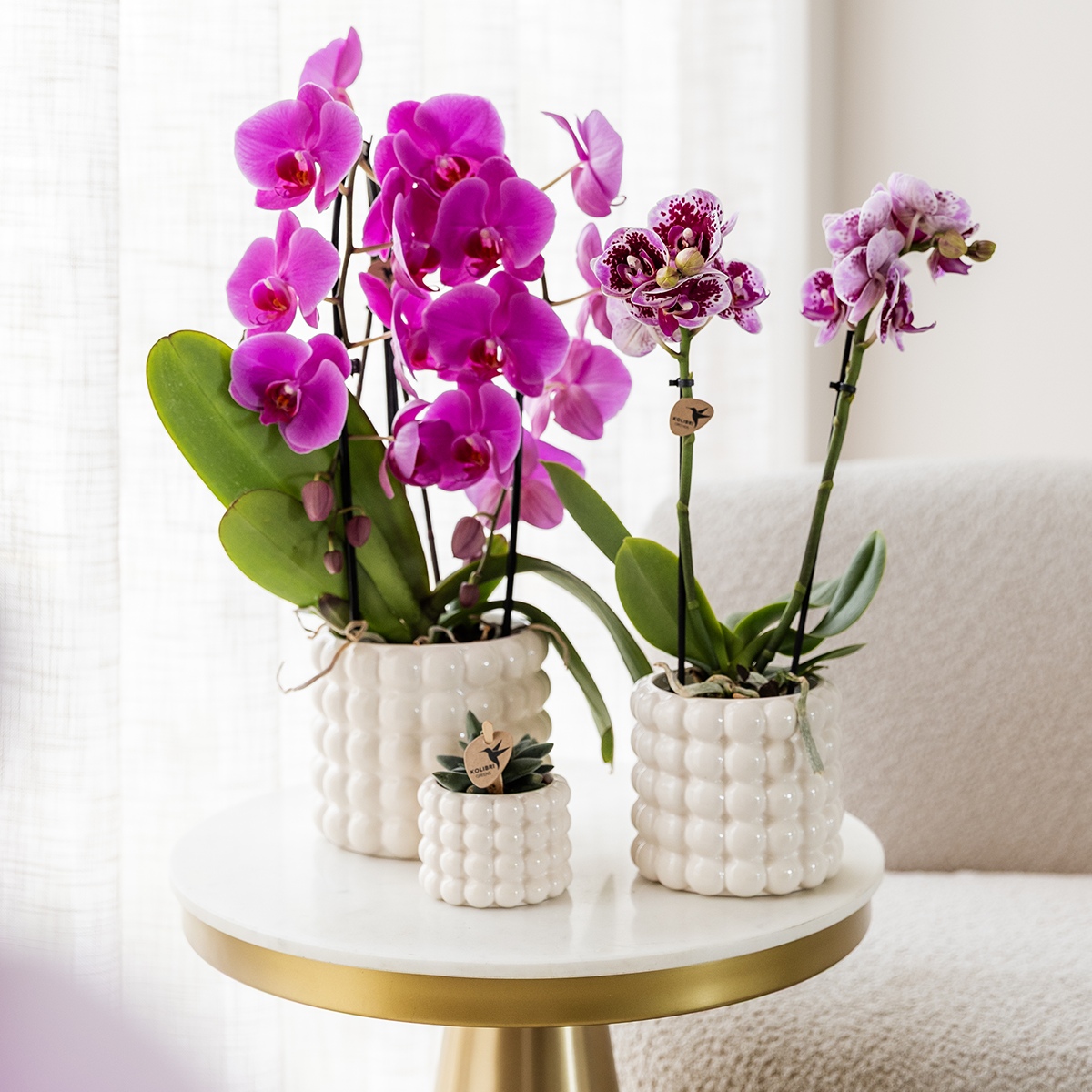 Kolibri Home | Poppy Ziertopf - White - Ø12cm