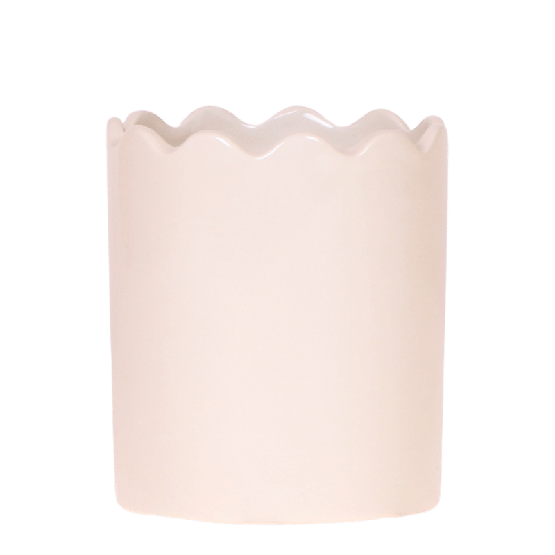 Kolibri Home | Curve Übertopf - Wit - Ø9cm