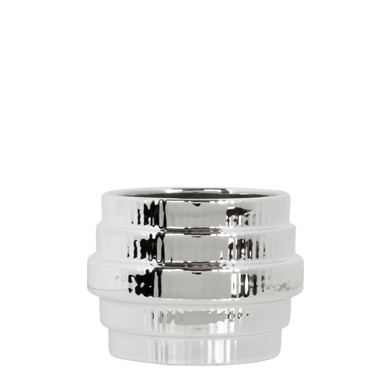 Kolibri Home | Allure Empire Shiny Übertopf - Silber - Ø6cm