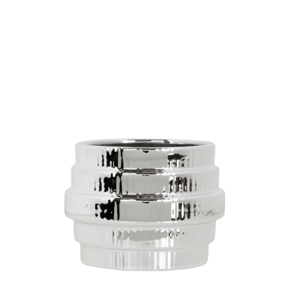 Kolibri Home | Allure Empire Shiny Übertopf - Silber - Ø6cm