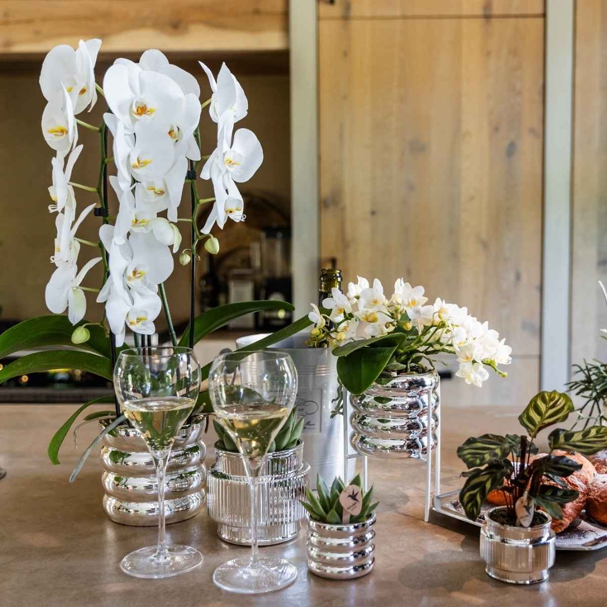 Kolibri Home | Glow Übertopf - Silber - Ø12cm