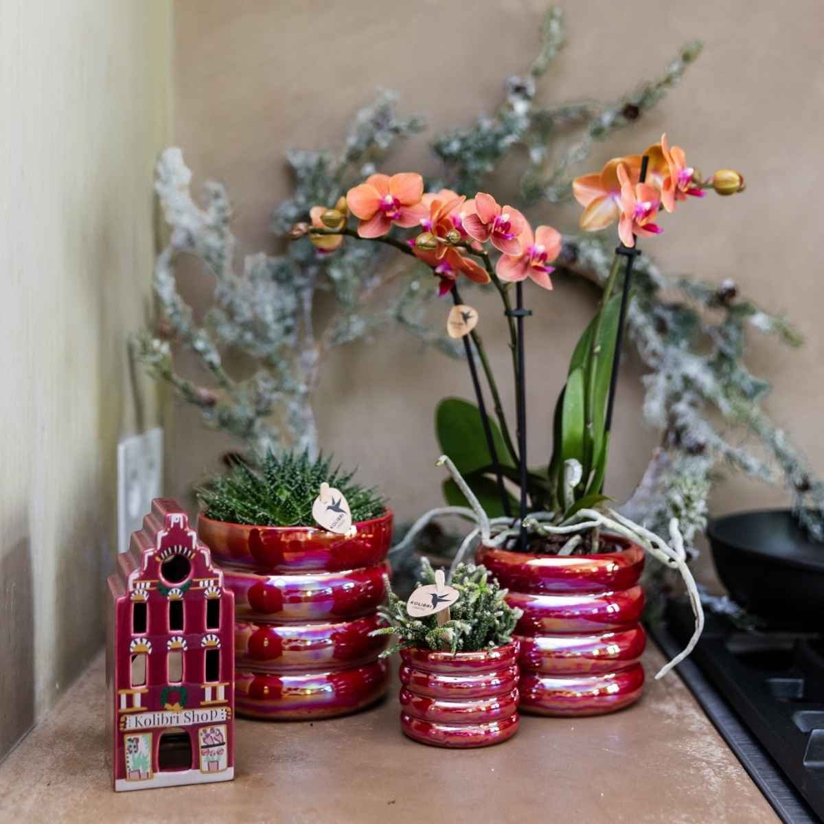 Kolibri Home | Glow Übertopf - Rot - Ø12cm