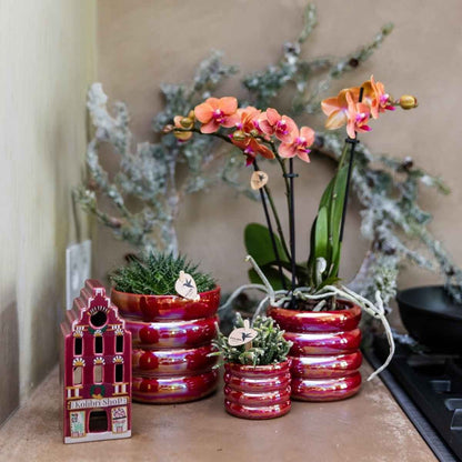 Kolibri Home | Glow Übertopf - Rot - Ø12cm