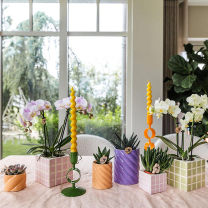 Kolibri Home | Candy Dekotopf | Hoch - Peach - Ø6cm