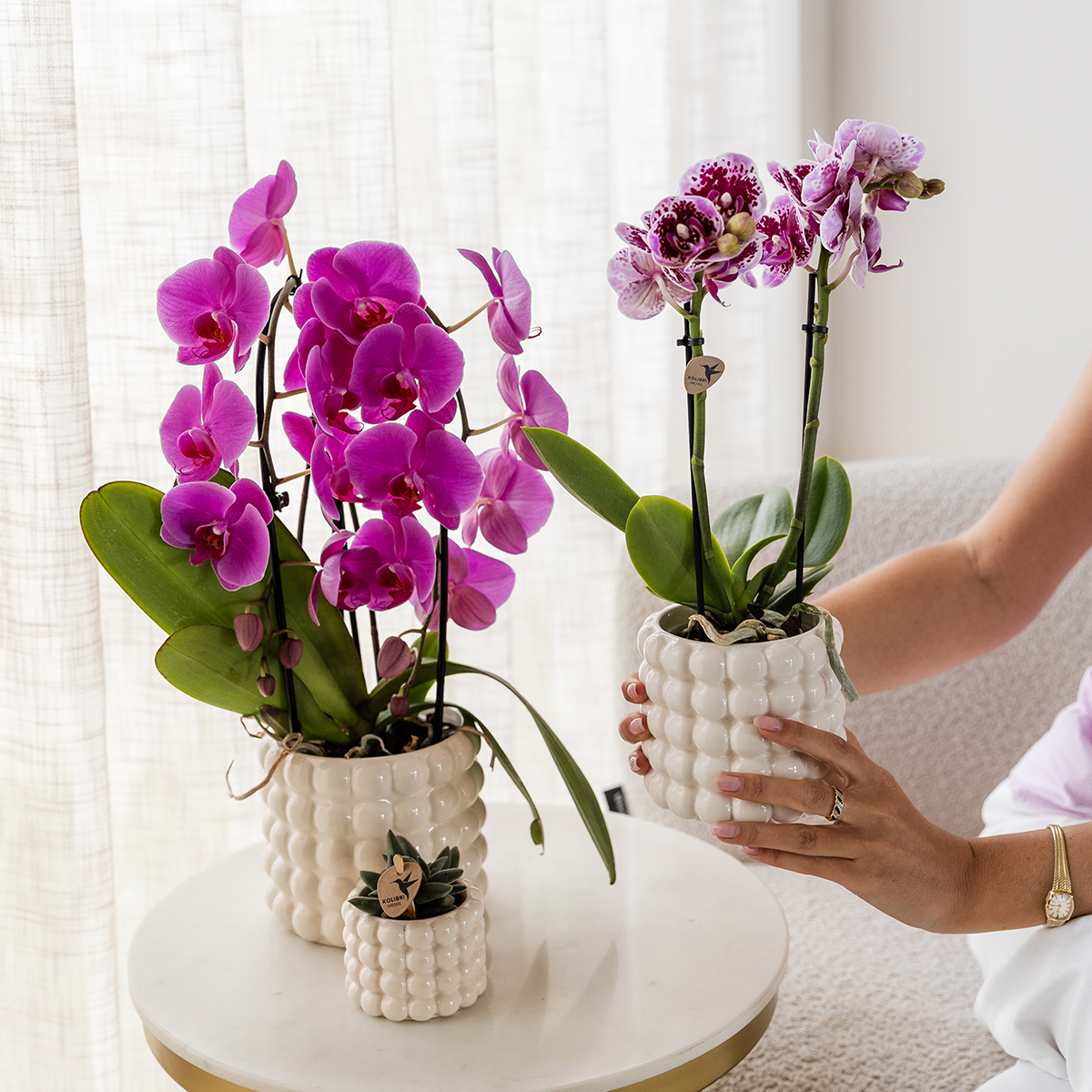 Kolibri Home | Poppy Ziertopf - White - Ø12cm