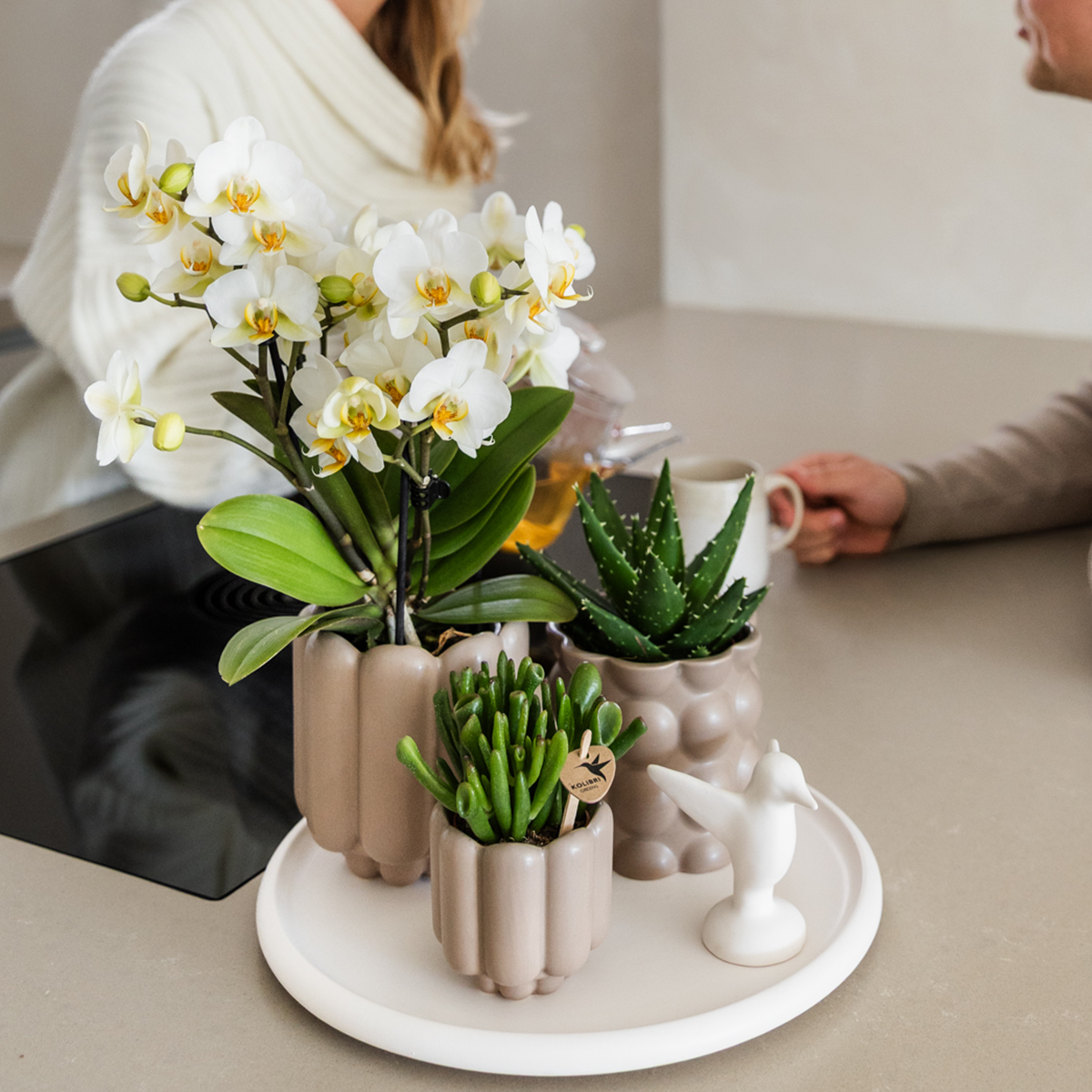 Kolibri Home | Decoratieschaal wit - Rond Ø30cm