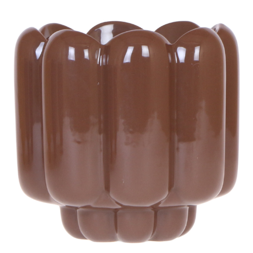 Kolibri Home | Retro Shine Übertopf - Brown - Ø12cm