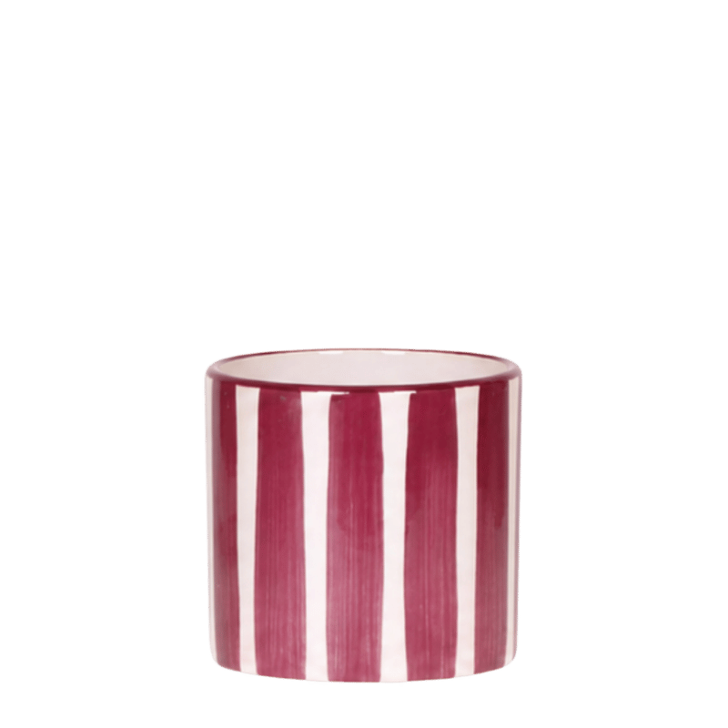 Kolibri Home | Painted Stripe Übertopf - Rot - Ø6cm