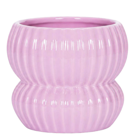 Kolibri Orchids | Weiße Lausanne Orchidee + Horizon Übertopf rosa – Topfgröße Ø12cm | blühende Zimmerpflanze – frisch vom Züchter