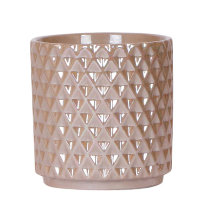 Kolibri Home | Diamond Pearl Dekotopf - Sand - Ø9cm