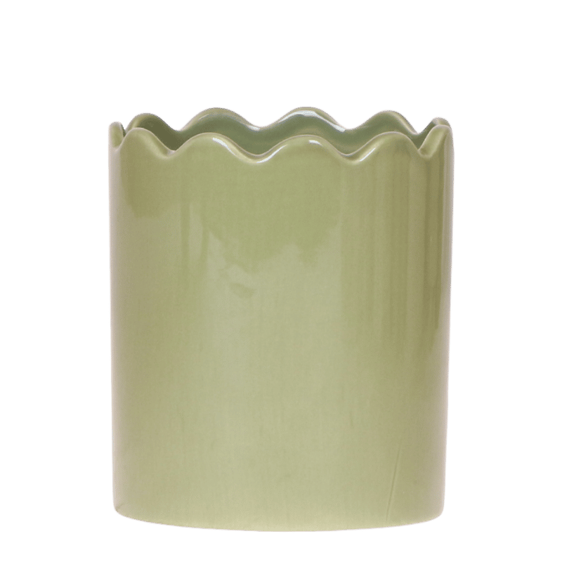 Kolibri Home | Curve Übertopf - Groen - Ø9cm