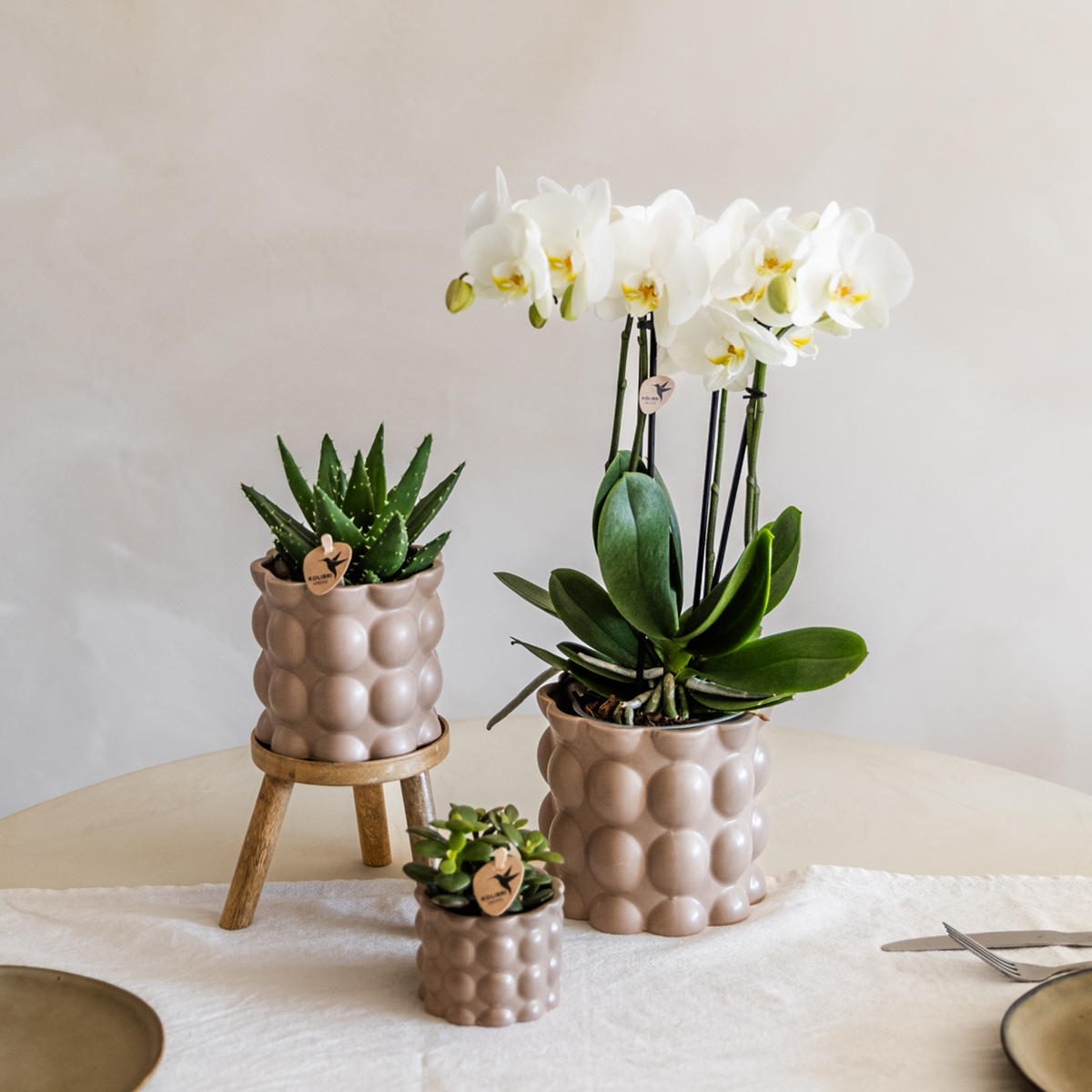 Kolibri Home | Cotton sierpot - Sand - Ø6cm