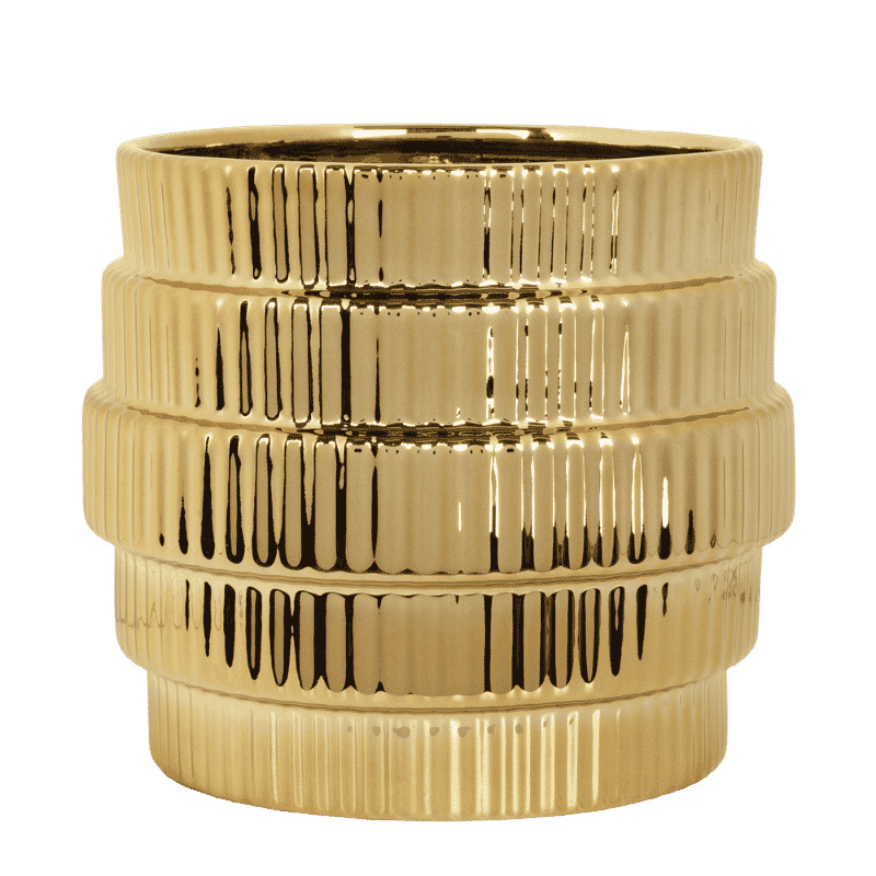 Kolibri Home | Allure Empire Shiny Übertopf - Gold - Ø12cm