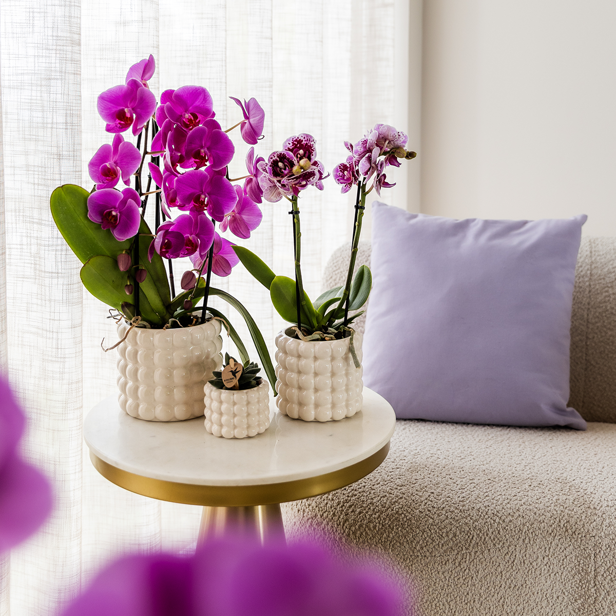 Kolibri Home | Poppy Ziertopf - White - Ø12cm