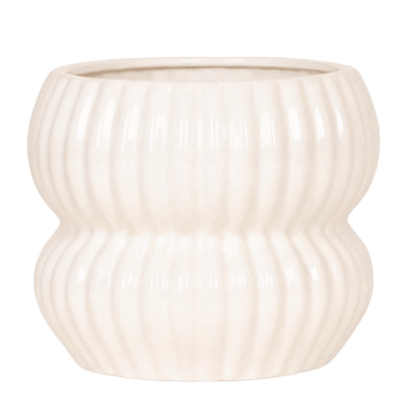 Kolibri Home | Horizon Übertopf - Weiß - ∅12cm