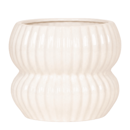 Kolibri Home | Horizon Übertopf - Weiß - ∅12cm