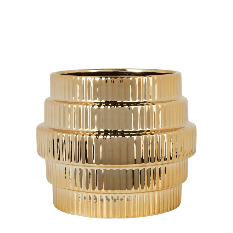 Kolibri Home | Allure Empire Shiny Übertopf - Gold - Ø9cm