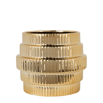 Kolibri Home | Allure Empire Shiny Übertopf - Gold - Ø9cm