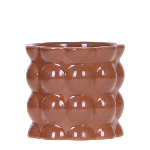 Kolibri Home | Cotton Shine Übertopf - Brown - Ø9cm