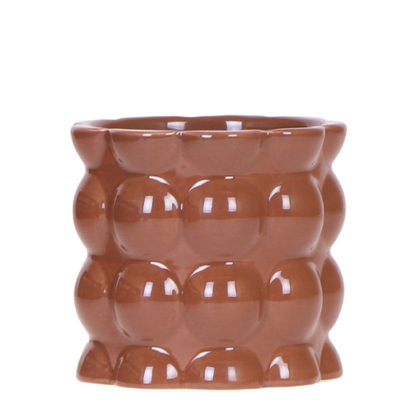 Kolibri Home | Cotton Shine Übertopf - Brown - Ø9cm