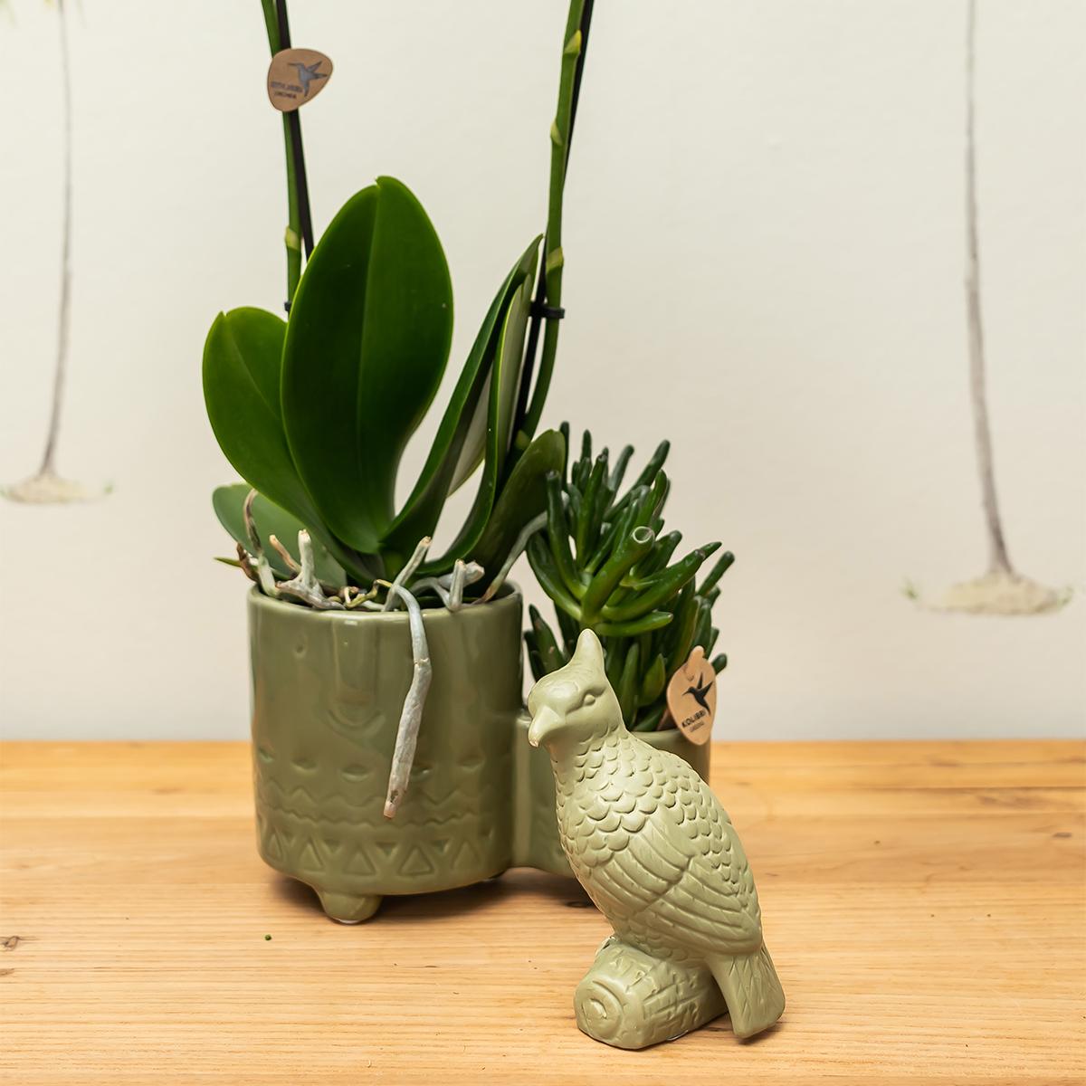 Kolibri Home | Ornament - Deko-Skulptur Kakadu - Green