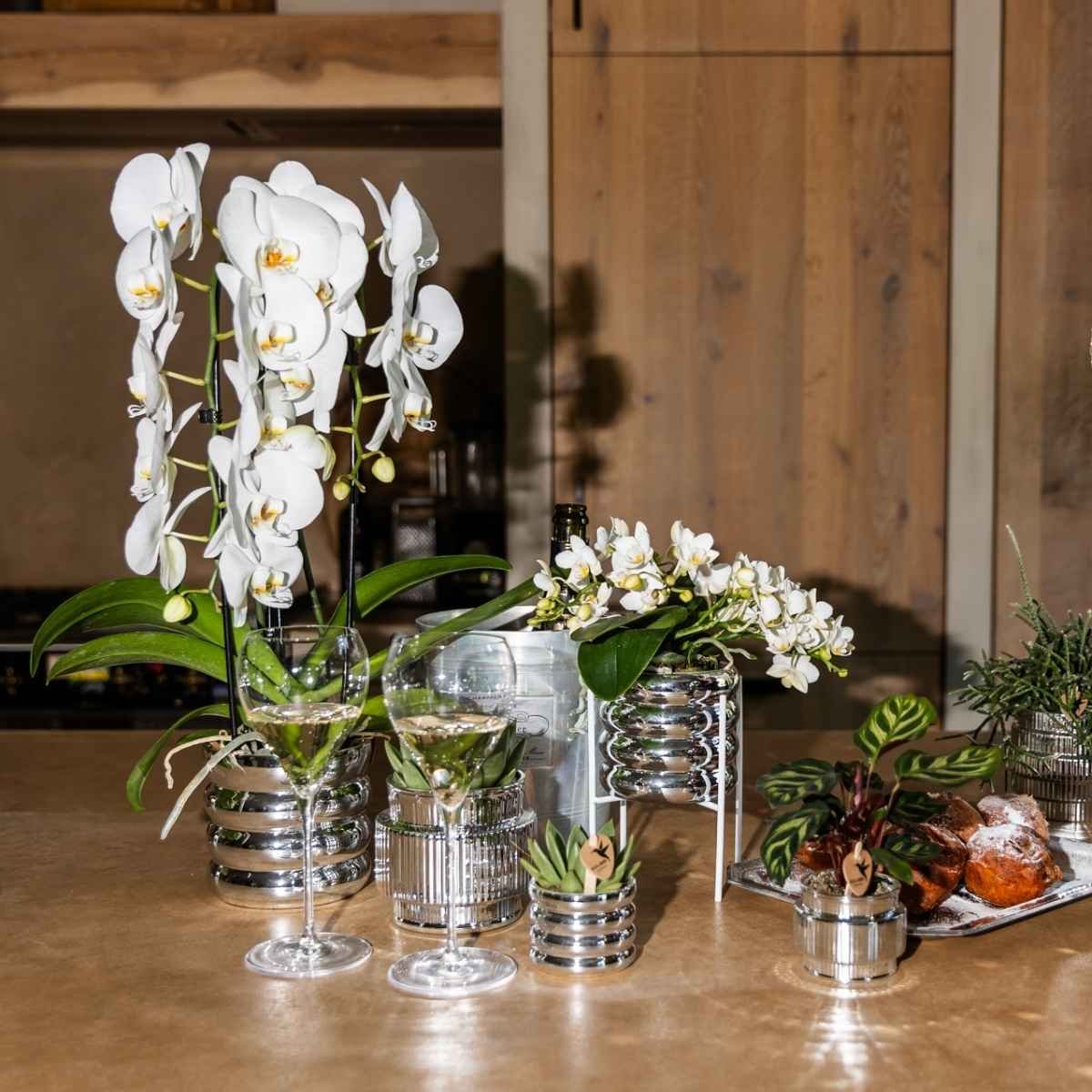 Kolibri Home | Glow Übertopf - Silber - Ø9cm